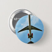 Grote vliegtuigen vertrekken ronde button 5,7 cm (Voorkant /achterkant)