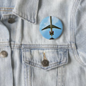 Grote vliegtuigen vertrekken ronde button 5,7 cm (In situ)
