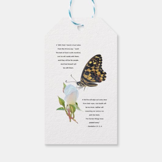 Grote vlinder, Cadeaulabel (Achterkant)