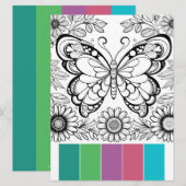 Grote vlinder kleuren Kaarten ontspanningshulpmidd (Voorkant / Achterkant)