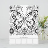 Grote vlinder kleuren Kaarten ontspanningshulpmidd (Staand voorkant)