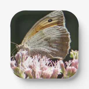 grote vlinder papieren bordje