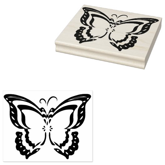 Grote vlinder Rubberstempel (Gestempeld)