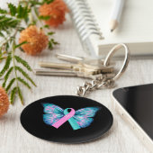 Grote vlinder sterk sleutelhanger (Zijkant)