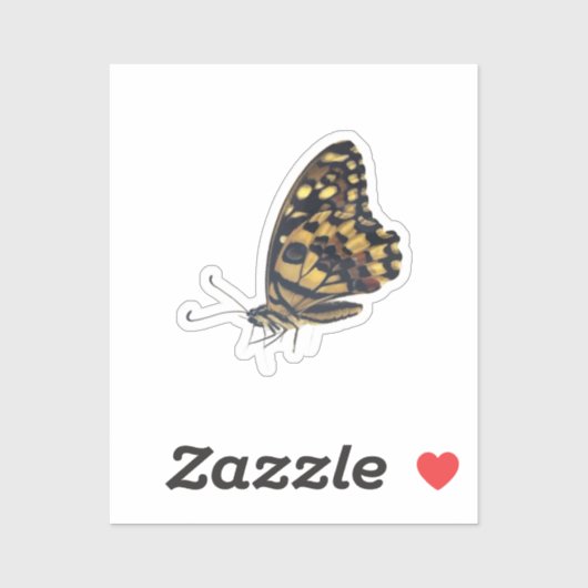 Grote vlinder, vinyl sticker (Vel)