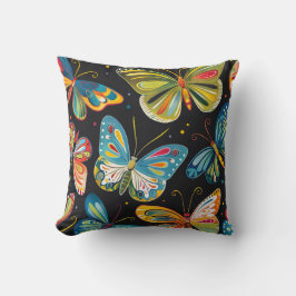 Grote vlinders donkere achtergrond Sierkussen