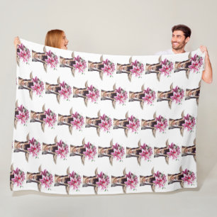 Grote vlooienlans Lily de geit. Fleece Deken
