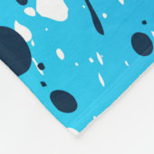 Grote vlootsbank, modern, abstract, blauw fleece deken (Hoek)