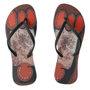 Grote Voet Abstract Teenslippers