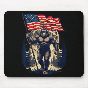 Grote voet bigfoot sasquatch Amerikaanse vlag patr Muismat