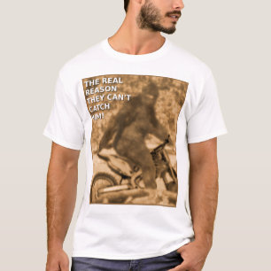 Grote Voet Dirtbike Sasquatch Motocross Grappig T- T-shirt