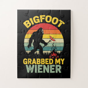 Grote Voet Greep Mijn Wiener Grappige Sasquatch Legpuzzel