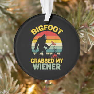 Grote Voet Greep Mijn Wiener Grappige Sasquatch Ornament