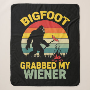 Grote Voet Greep Mijn Wiener Grappige Sasquatch Sherpa Deken