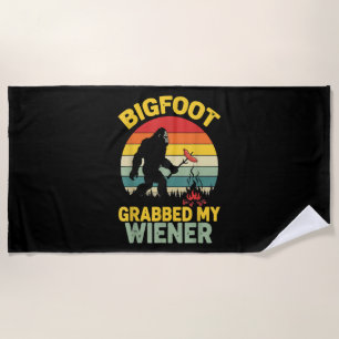 Grote Voet Greep Mijn Wiener Grappige Sasquatch Strandlaken