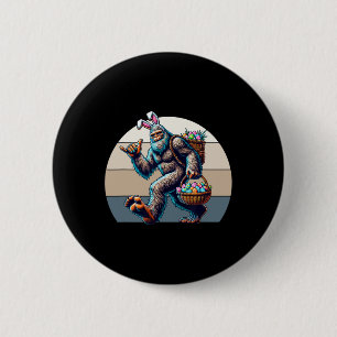 Grote voet met konijnenoren die een bysket van het ronde button 5,7 cm