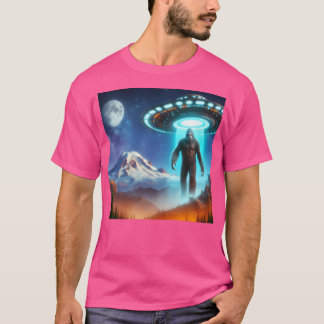 Grote voet op Mountain Rainier wordt gestraald doo T-shirt