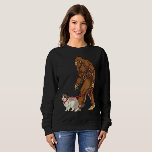  grote voet ragdoll kat lopen voor kat trui (Voorkant volledig)