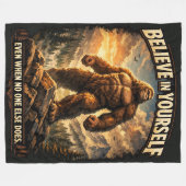 Grote Voet Sasquatch Fleece Deken (Voorkant (Horizontaal))