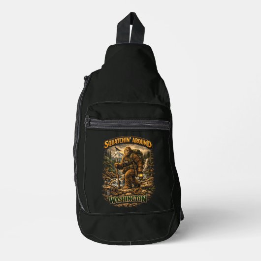 Grote Voet Sasquatch Sling Bag (Voorkant)