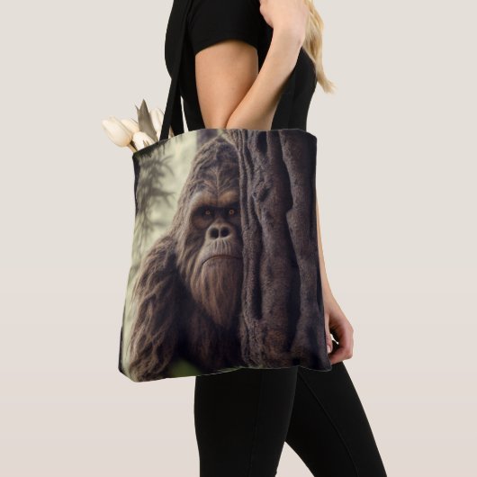 Grote voet/sasquatch tote bag (Dichtbij)