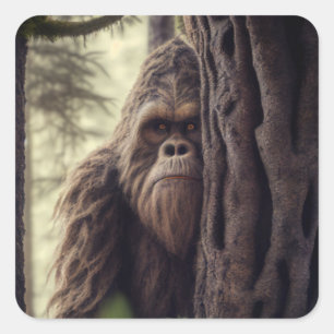 Grote voet/sasquatch vierkante sticker