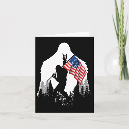 Grote Voet Shirt - Bigfoot Sasquatch Amerikaanse V Kaart (Voorkant)