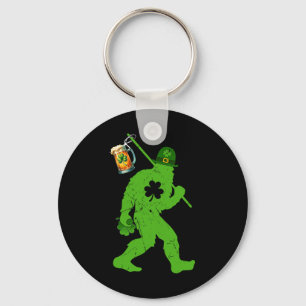 Grote Voet St. Patrick's Dag Sasquatch Grote Voet Sleutelhanger