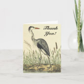Grote vogel, "Dank je wel!", Retro-uitvoering Kaart (Voorkant)