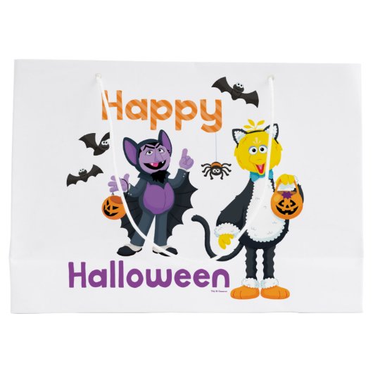 Grote vogel en graaf | Fijne Halloween Groot Cadeauzakje (Achterkant)