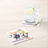 Grote vogel en graaf | Fijne Halloween Kartonnen Onderzetters (Insitu)