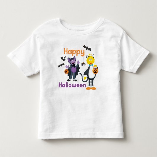 Grote vogel en graaf | Fijne Halloween Kinder Shirts (Voorkant)