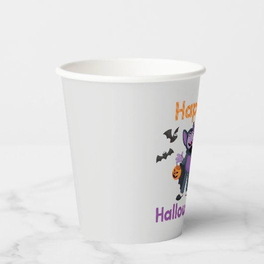 Grote vogel en graaf | Fijne Halloween Papieren Bekers (Voorkant)