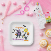 Grote vogel en graaf | Fijne Halloween Papieren Bordje (Feest)