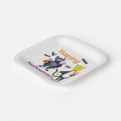 Grote vogel en graaf | Fijne Halloween Papieren Bordje (Gebogen)