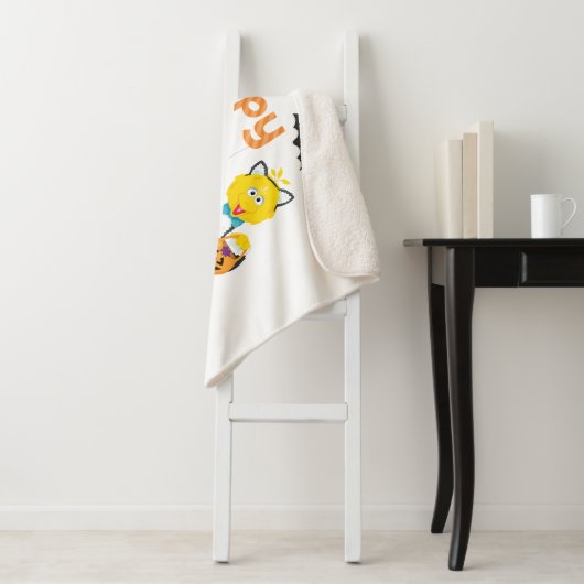 Grote vogel en graaf | Fijne Halloween Sherpa Deken (In situ)