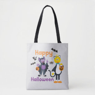 Grote vogel en graaf Fijne Halloween Tote Bag