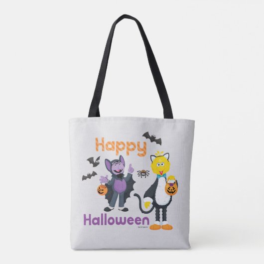 Grote vogel en graaf | Fijne Halloween Tote Bag (Achterkant)