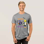 Grote vogel en graaf | Fijne Halloween Tri-Blend Shirt (Voorkant volledig)