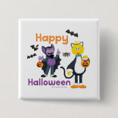 Grote vogel en graaf | Fijne Halloween Vierkante Button 5,1 Cm (Voorkant)