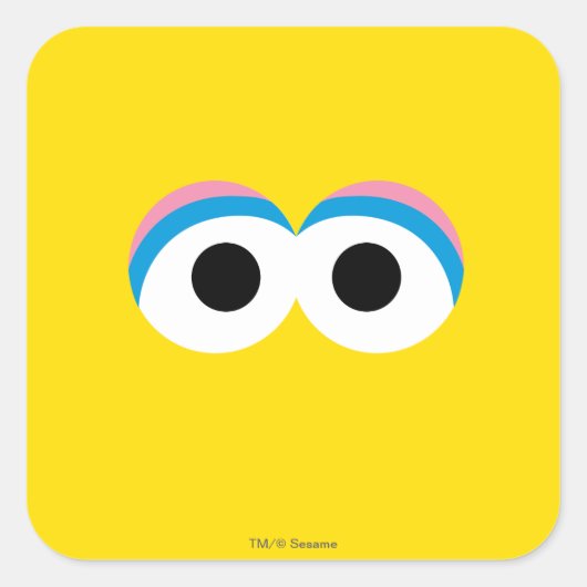 Grote Vogel Grote Gezicht Vierkante Sticker (Voorkant)
