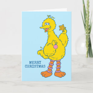 Grote Vogel houdt kerstversiering vast Kaart