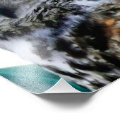 Grote vogelpest met een hoornvlieg van prooi foto afdruk (Hoek)