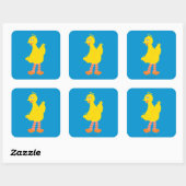 Grote Vogels Grafiek Vierkante Sticker (Vel)