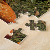 Grote volwassen groene Iguana-hagedis in de gras Legpuzzel (Zijkant)