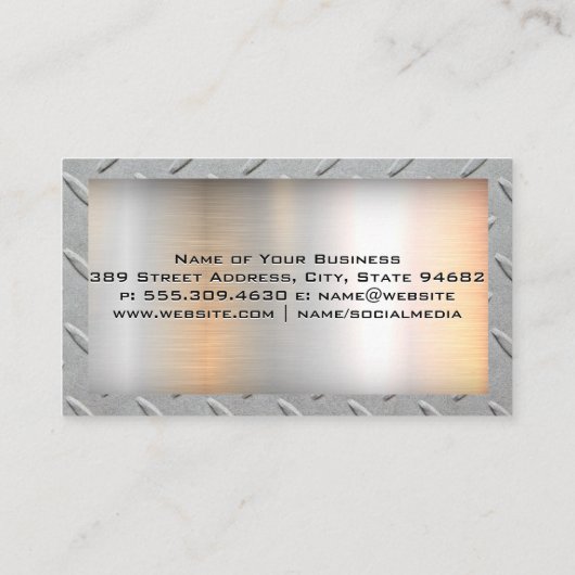 grote vrachtwagen | rand van het staalrooster | ve visitekaartje (Achterkant)