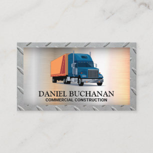 grote vrachtwagen rand van het staalrooster ve visitekaartje