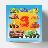 Grote vrachtwagens 3e verjaardag bedankdoosjes (Bovenkant)