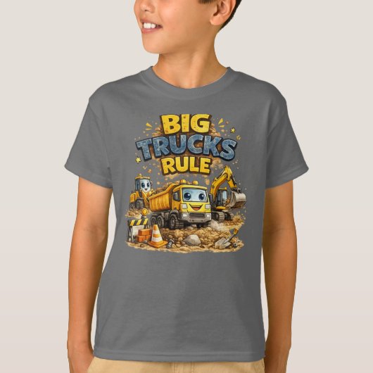 Grote vrachtwagens regeren t-shirt (Voorkant)