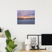 Grote vrede Zachtgele zonsondergang Poster (Thuiskantoor)
